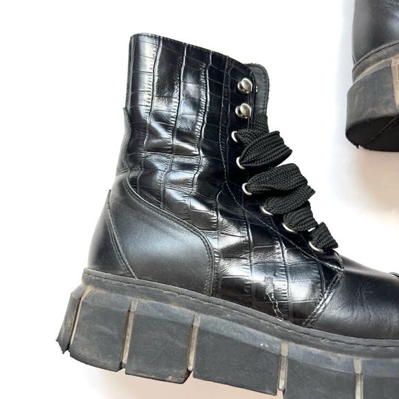 ALOHAS Can Can Croco Moto Boots - Picture 2 of 8